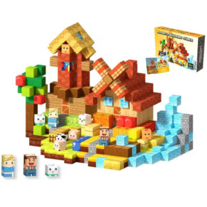 150PCS Minecraft Magnetic Building Blocks – Happy Farm STEM Toy (1)