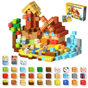 150PCS Minecraft Magnetic Building Blocks – Happy Farm STEM Toy (2)