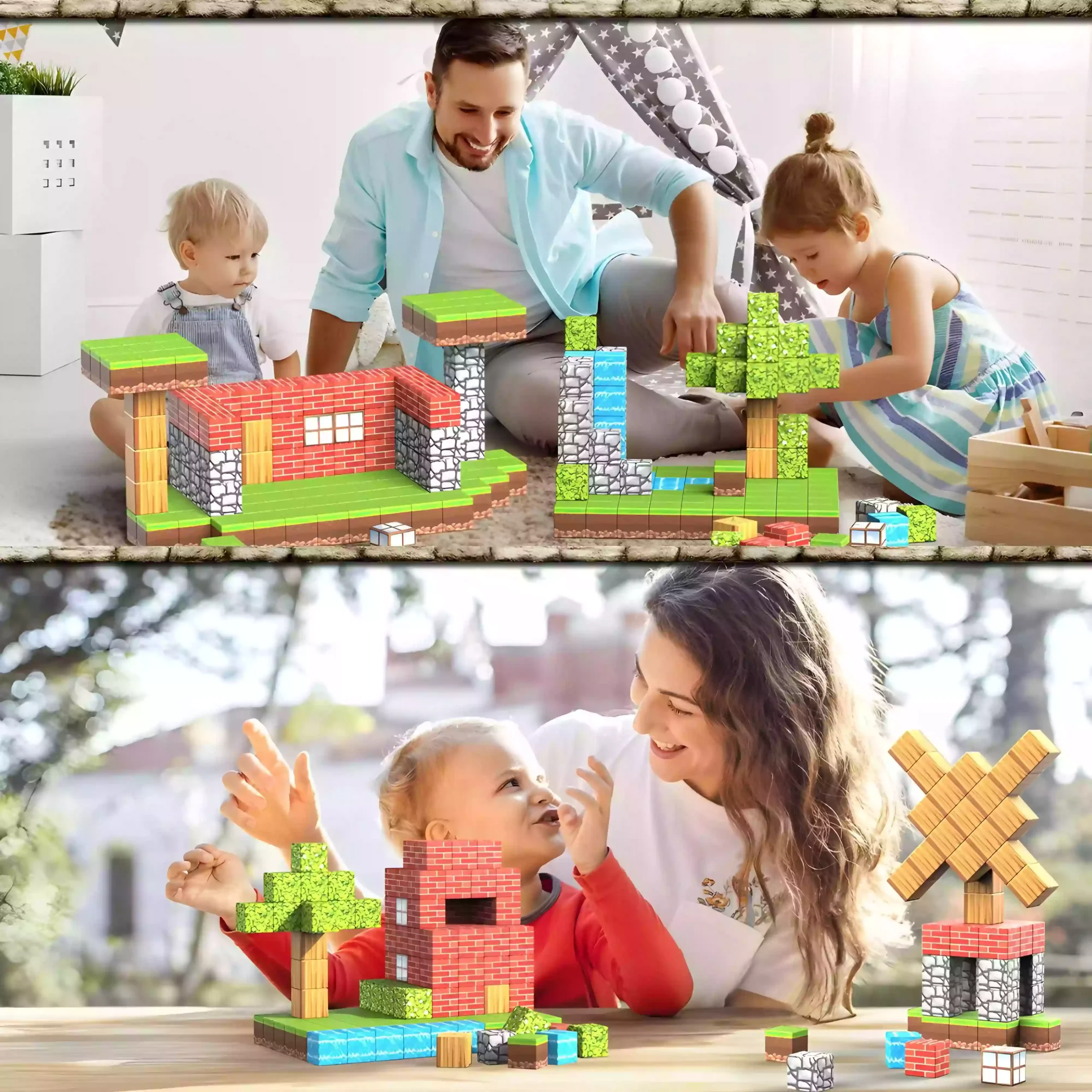 Building magnetic cubes Strengthen Parent Child Bonding