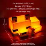 Minecraft Baby Fox Night Light – Soft Orange Desk & Night Lamp (10)