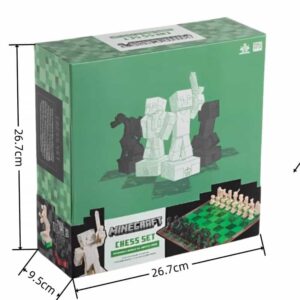 Minecraft Chess Set – Strategy Board Game with Pixel Inspired Pieces (18” Board) (1)