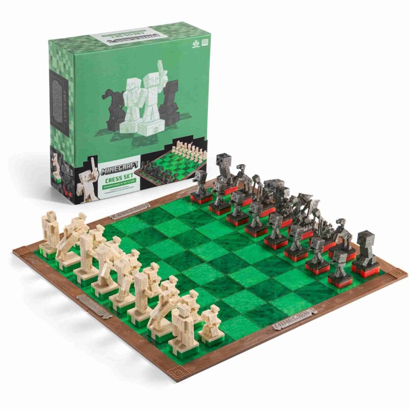 Minecraft Chess Set – Strategy Board Game with Pixel Inspired Pieces (18” Board) (2)