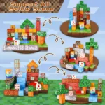 Minecraft Inspired Animal Home Magnetic Blocks – 100PCS STEM Building Cubes for Kids Ages 3+ (5)