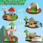 Minecraft Inspired Magnetic Blocks – Forest World 100PCS STEM Building Cubes for Kids Ages 3+ (3)