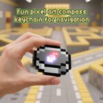 Minecraft Inspired Movable Compass Keychain – Rechargeable LED Pixel RPG Prop (2)