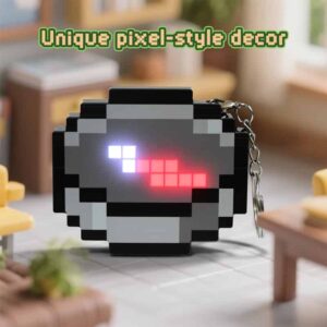 Minecraft Inspired Movable Compass Keychain – Rechargeable LED Pixel RPG Prop (5)
