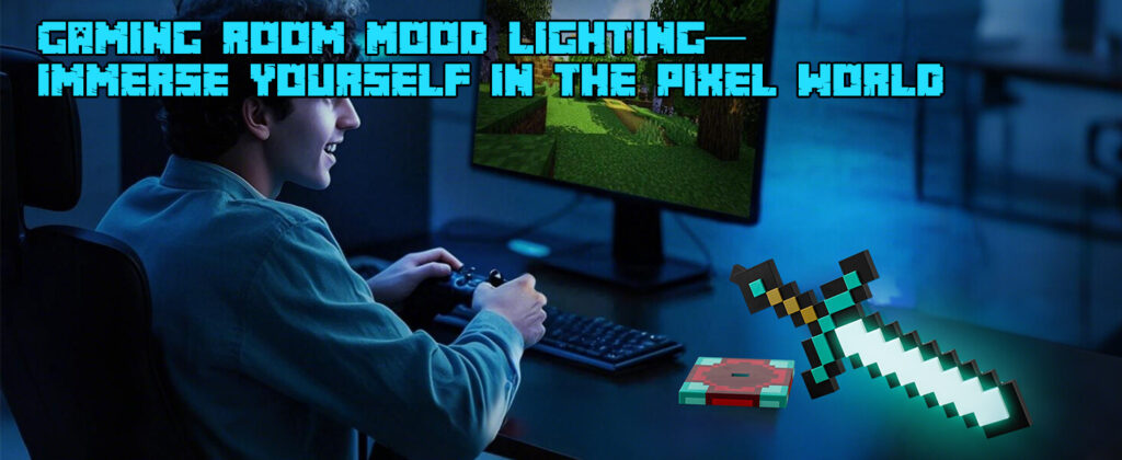 Minecraft Inspired Pixel Diamond Sword LED Night Light (4)