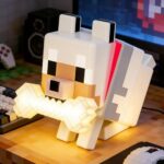 Minecraft Inspired Pixel Wolf Night Light – 5 Color Tap Control LED Desk Lamp (1)