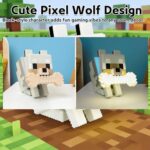 Minecraft Inspired Pixel Wolf Night Light – 5 Color Tap Control LED Desk Lamp (2)