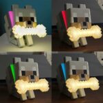 Minecraft Inspired Pixel Wolf Night Light – 5 Color Tap Control LED Desk Lamp (5)