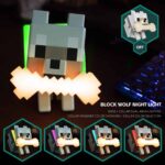 Minecraft Inspired Pixel Wolf Night Light – 5 Color Tap Control LED Desk Lamp (6)