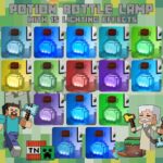 Minecraft Inspired Potion Bottle Night Light – 15 Color Pixel LED Desk Lamp (3)