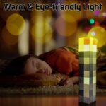 Minecraft Inspired Torch Night Light – Rechargeable 7 Color Wall & Table Lamp (5)