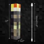 Minecraft Inspired Torch Night Light – Rechargeable 7 Color Wall & Table Lamp (6)