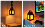 Minecraft Lantern Night Light – 16 Color Rechargeable LED Pixel Lamp with Remote (12)