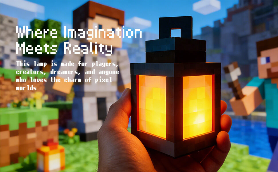Minecraft Lantern Night Light – 16-Color Rechargeable LED Pixel Lamp with Remote 3 Minecraft Lantern Night Light – 16 Color Rechargeable LED Pixel Lamp with Remote (14)