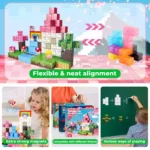 Minecraft Magnetic Blocks Unicorn Cubes – 100PCS STEM Building Set for Girls (4)