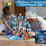 Minecraft Magnetic Blocks – Blue Kingdom Castle 100PCS Building Set (5)