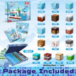 Minecraft Magnetic Building Blocks – Ice Castle (100PCS STEM Magnetic Tiles for Kids Ages 3–10) (1)