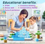 Minecraft Magnetic Building Blocks – Ice Castle (100PCS STEM Magnetic Tiles for Kids Ages 3–10) (5)