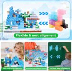 Minecraft Magnetic Building Blocks – Ice Castle (100PCS STEM Magnetic Tiles for Kids Ages 3–10) (6)