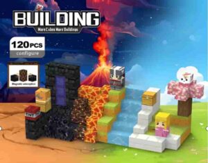 Minecraft Magnetic Building Blocks – Nether Portal Set (120 PCS)