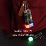 Minecraft Mini Torch Keychain Rechargeable LED Flashlight with 7 Colors (10)