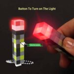Minecraft Mini Torch Keychain Rechargeable LED Flashlight with 7 Colors (11)