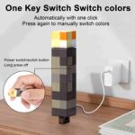 Minecraft Mini Torch Keychain Rechargeable LED Flashlight with 7 Colors (4)