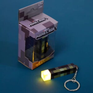 Minecraft Mini Torch Keychain Rechargeable LED Flashlight with 7 Colors (8)