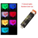 Minecraft Mini Torch Keychain Rechargeable LED Flashlight with 7 Colors (9)