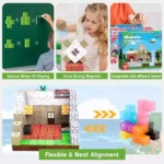 Jungle Tribe Pixel Magnetic Blocks 150PCS STEM Toys 3+ (4)