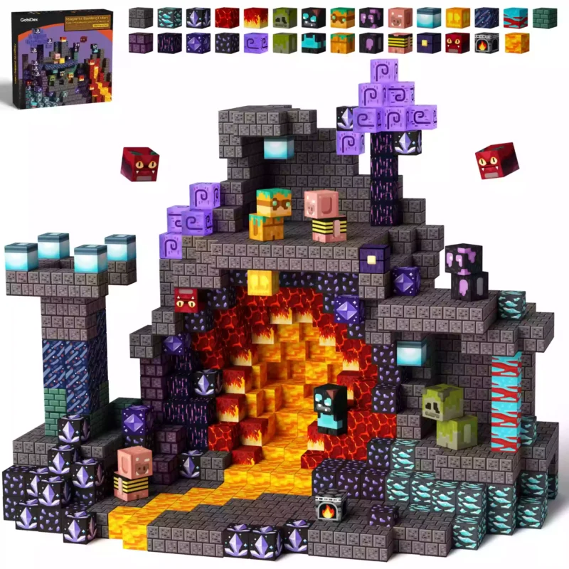 Minecraft Magnetic Blocks Cave World – 100PCS Underground Building Set for Kids (1)