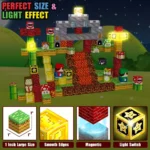 Minecraft Magnetic Blocks Mario Set – 200PCS Light Up Magnetic Building Blocks for Kids 3+ (3)