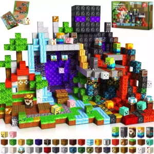 Minecraft Magnetic Blocks – Obsidian Nether Portal Set (300 PCS) (1)