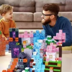 Minecraft Magnetic Building Blocks – Lava Forest Theme Set (4)
