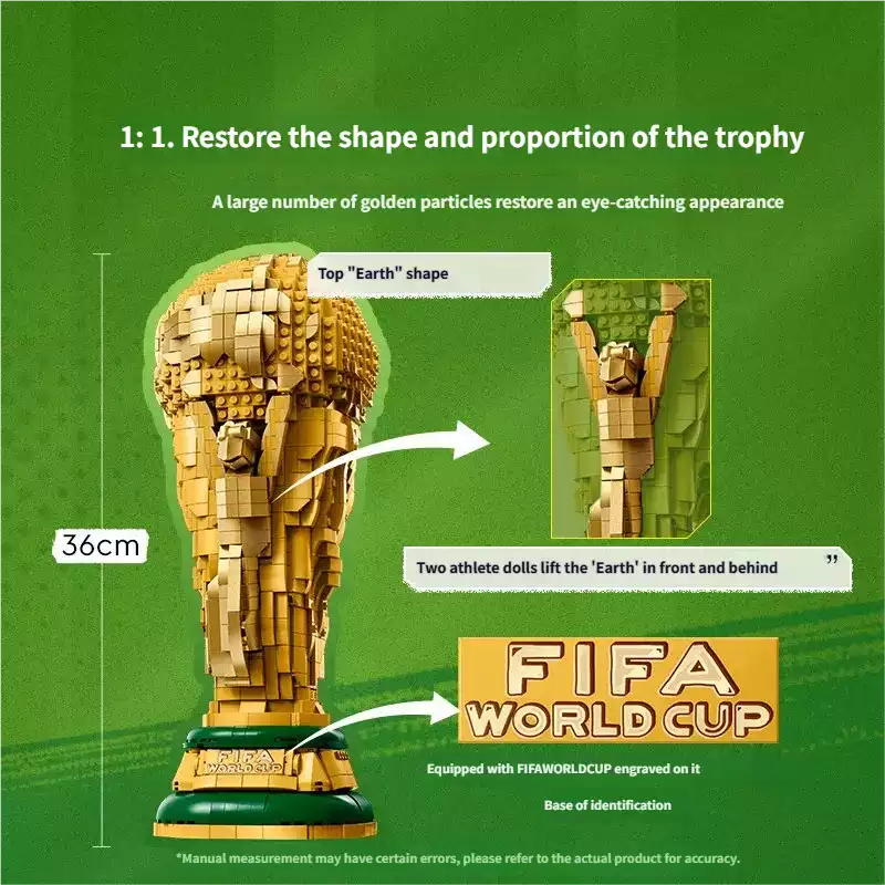 2026 World Cup Trophy Building Block Set – 2,842 Pieces 2 2026 FIFA World Cup Trophy Building Block Set (1)